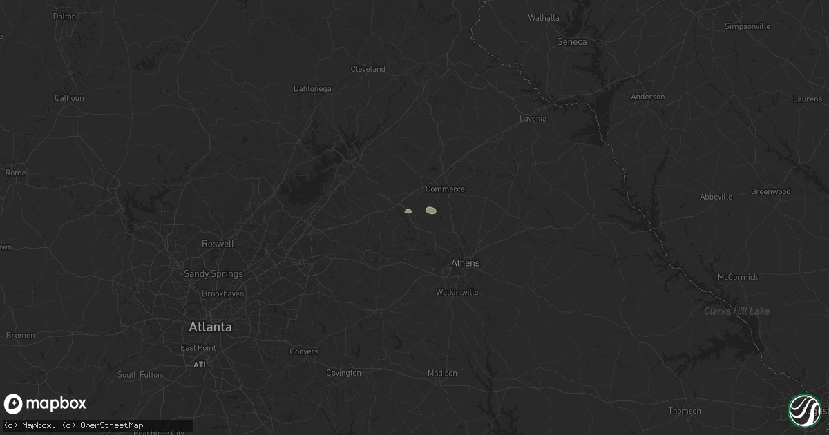 Hail map in Jefferson, GA on July 29, 2022