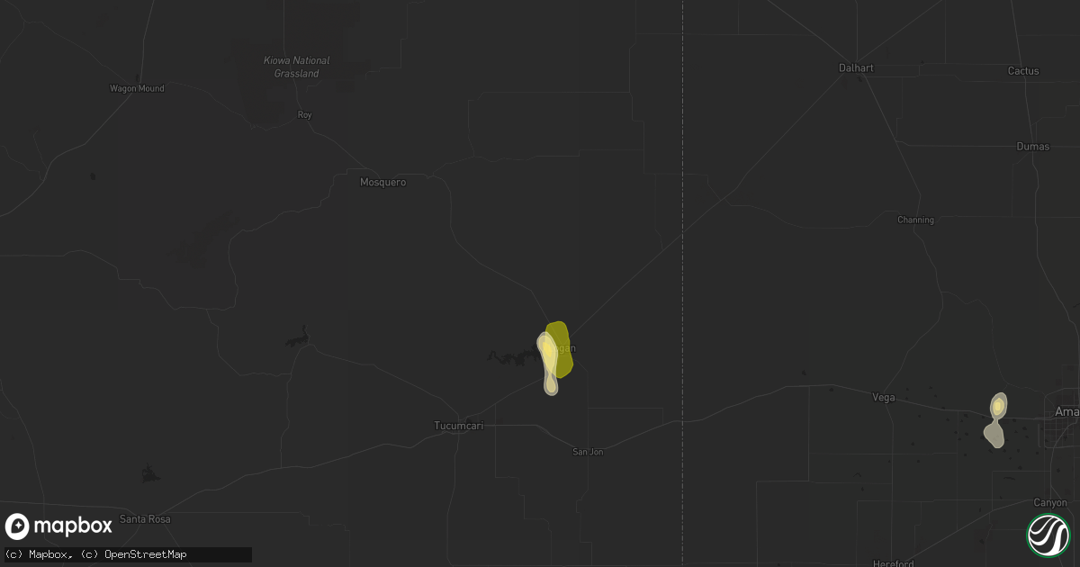 Hail map in Logan, NM on July 29, 2022