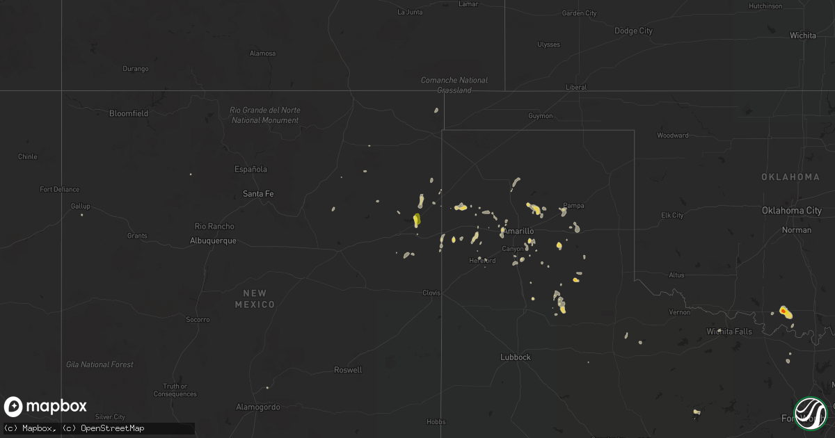 Hail map on July 29, 2022