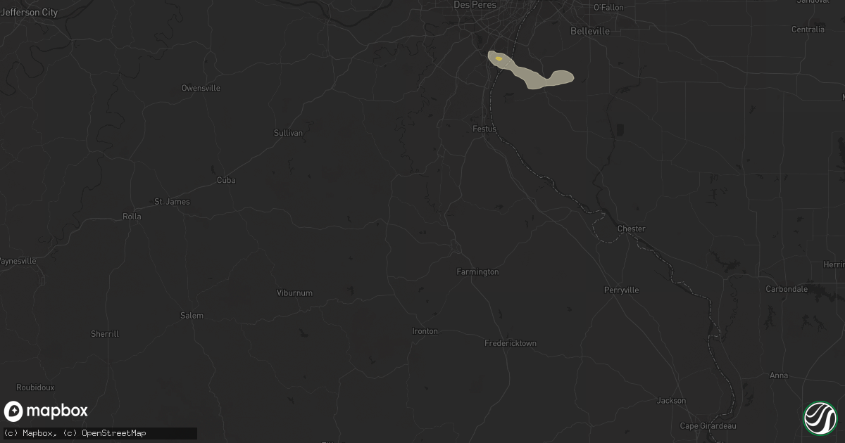 Hail map in Bowie, MD on July 29, 2023