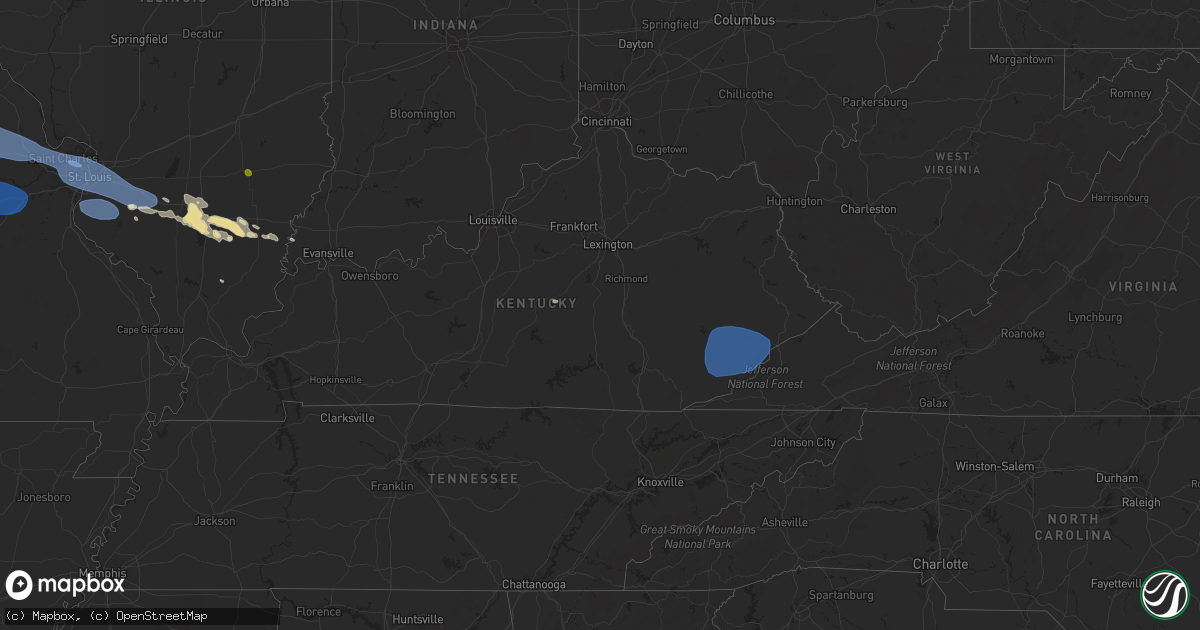 Hail map in Georgia on July 29, 2023