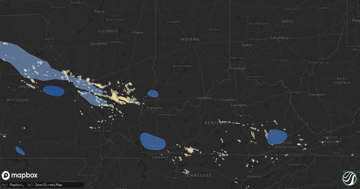 Hail map in Kansas on July 29, 2023