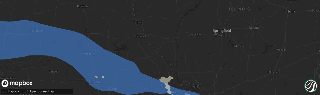 Hail map in Saint Peters, MO on July 29, 2023