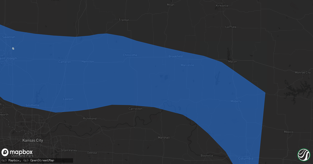 Hail map in Tecumseh, NE on July 29, 2023