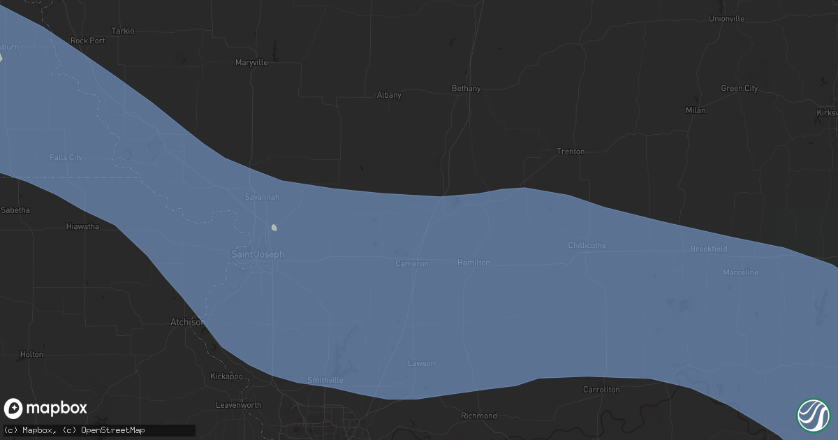 Hail map in Wentzville, MO on July 29, 2023