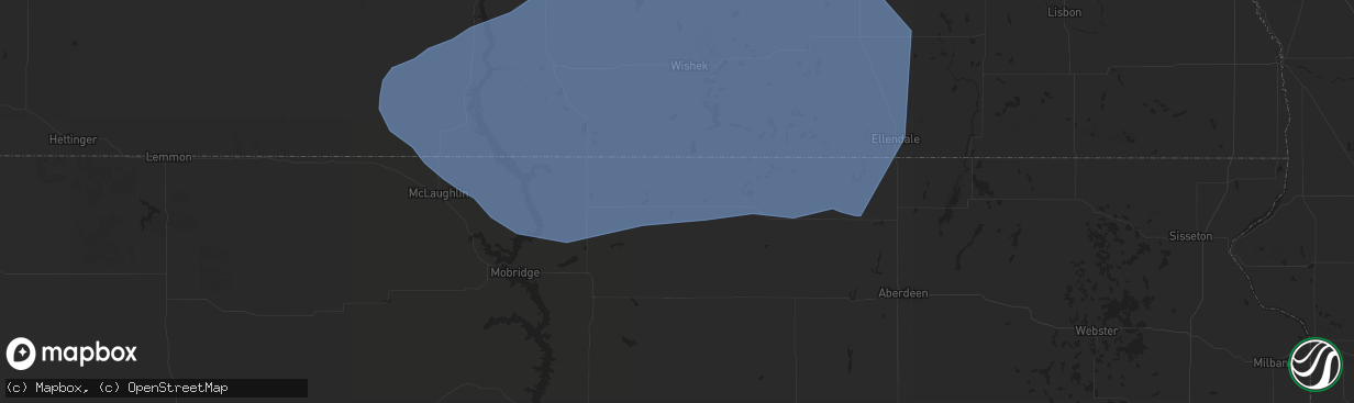 Hail map in Eureka, SD on July 29, 2024