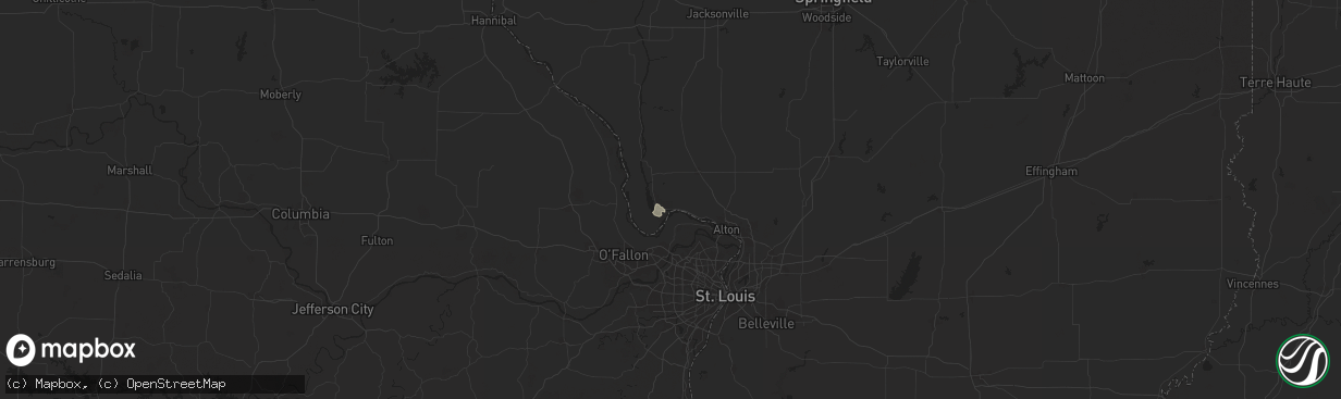 Hail map in Grafton, IL on July 29, 2024