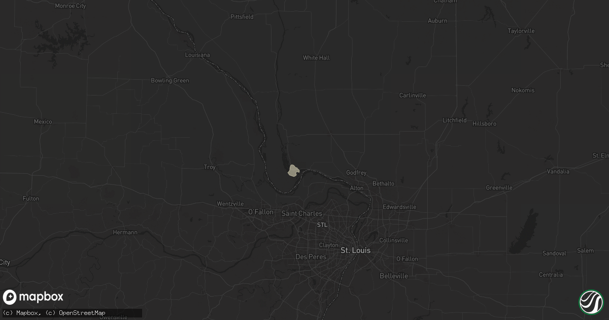 Hail map in Grafton, IL on July 29, 2024