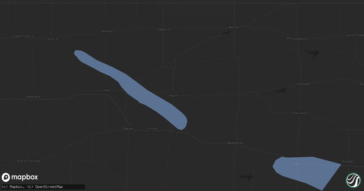 Hail map in Hoxie, KS on July 29, 2024