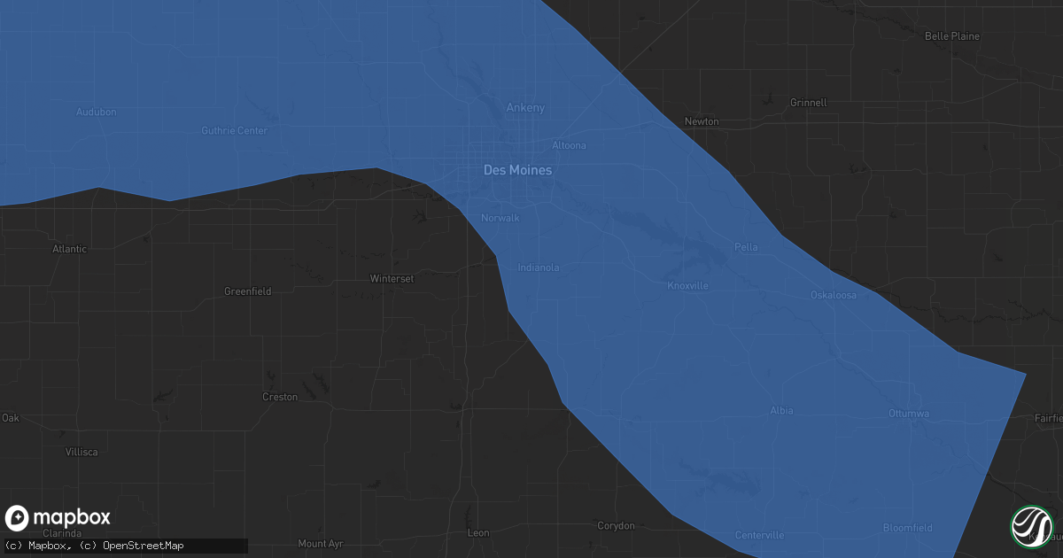 Hail map in Indianola, IA on July 29, 2024