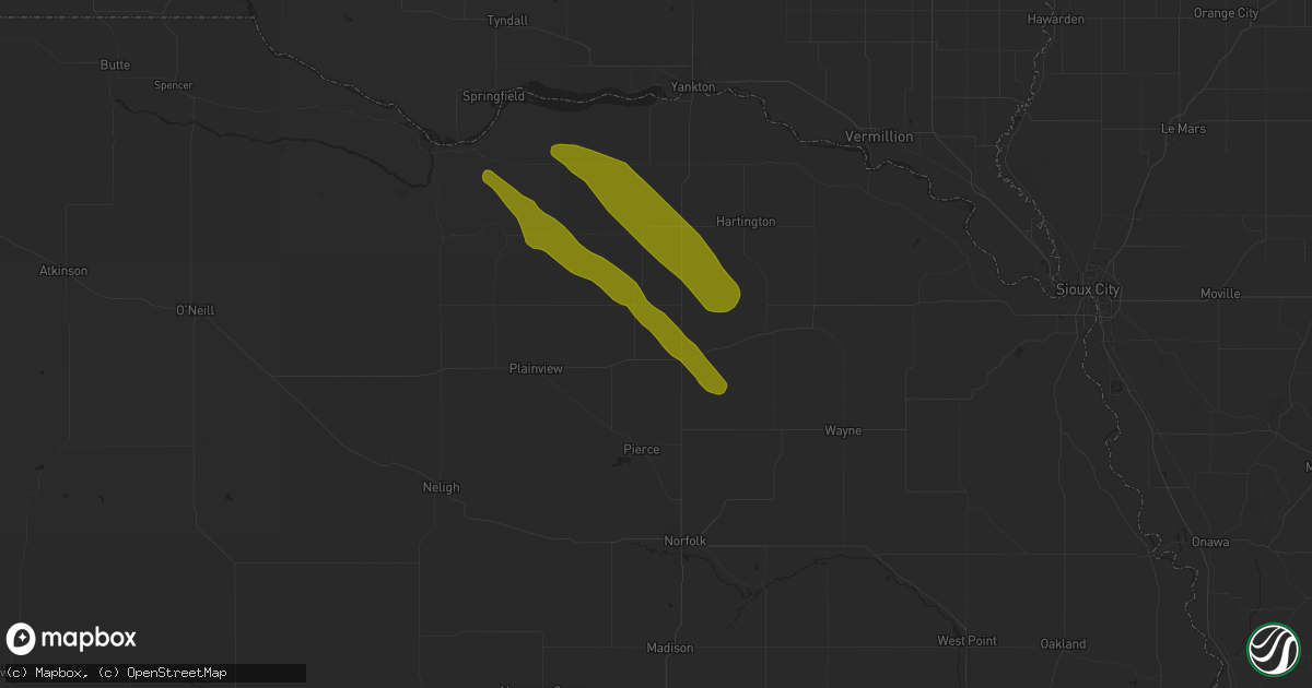 Hail map in Mclean, NE on July 29, 2024
