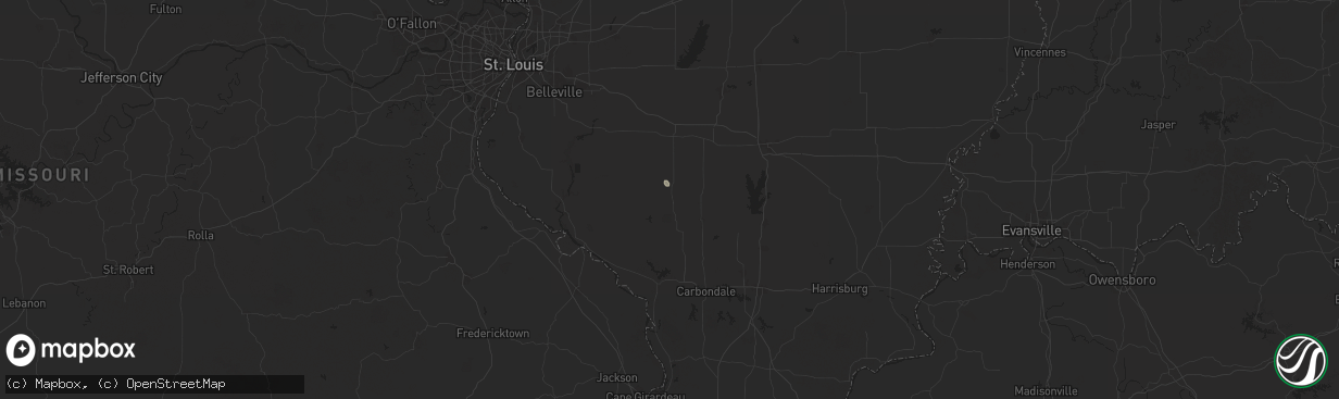 Hail map in Pinckneyville, IL on July 29, 2024