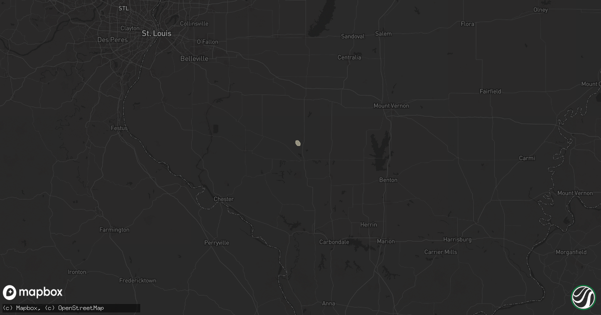 Hail map in Pinckneyville, IL on July 29, 2024