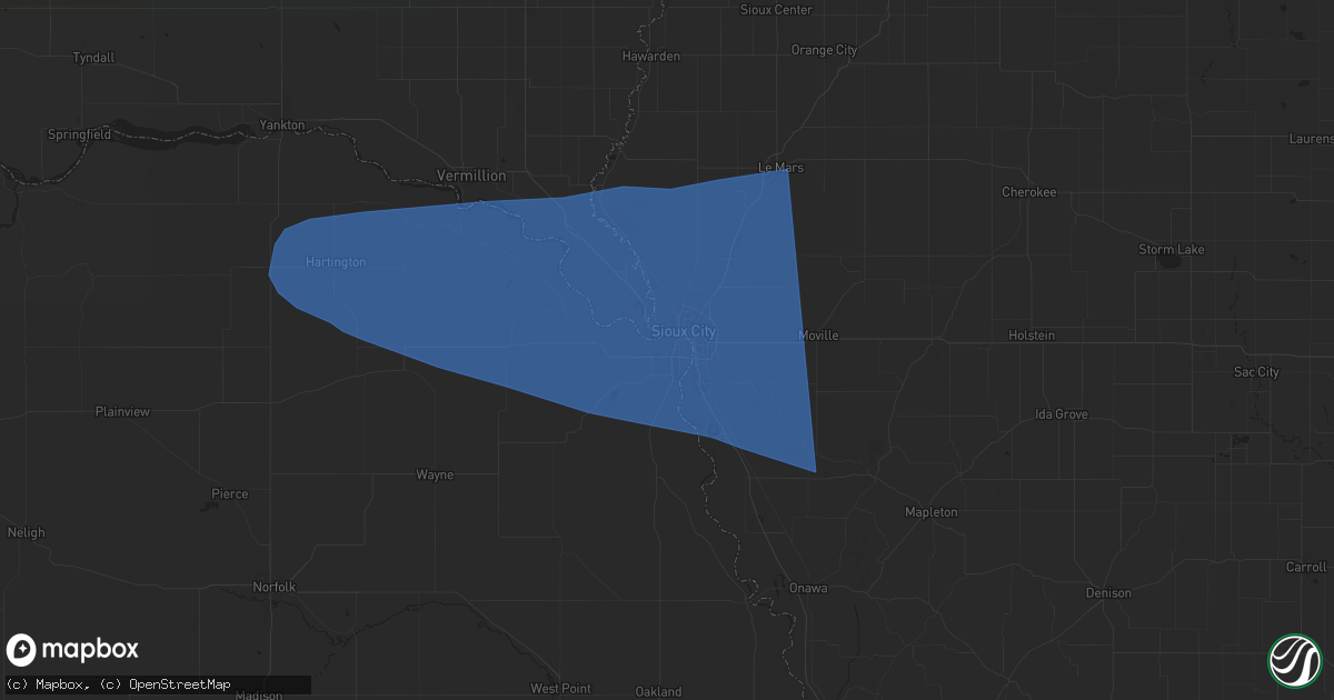 Hail map in South Sioux City, NE on July 29, 2024