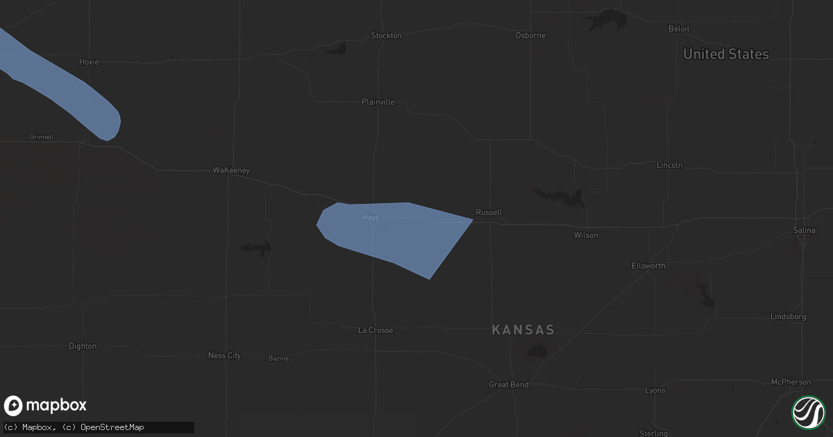 Hail map in Victoria, KS on July 29, 2024