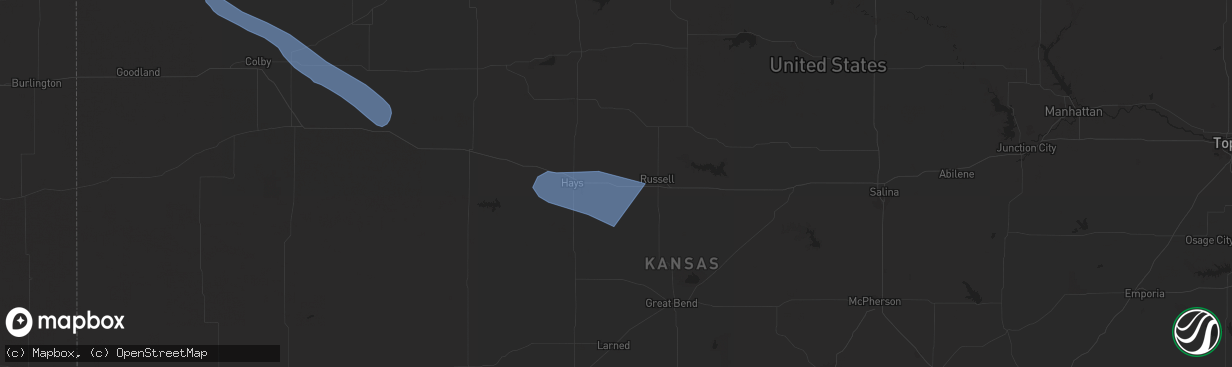 Hail map in Walker, KS on July 29, 2024