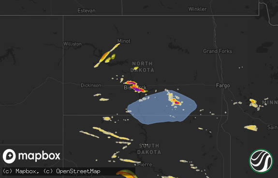 Hail map preview on 07-29-2024