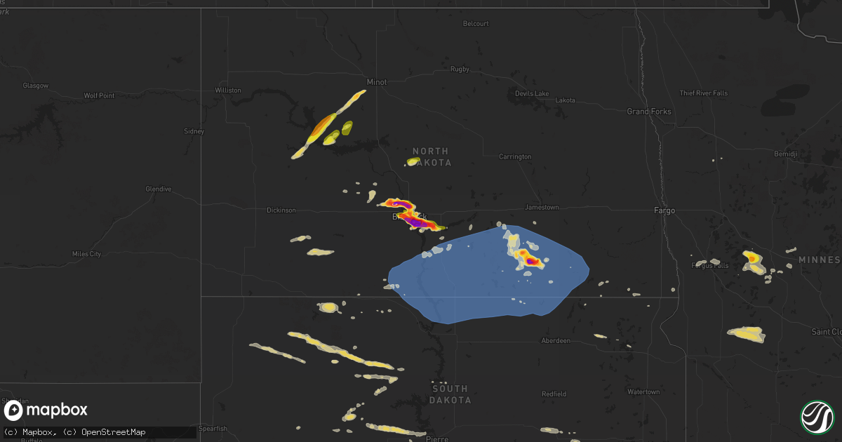 Hail map on July 29, 2024