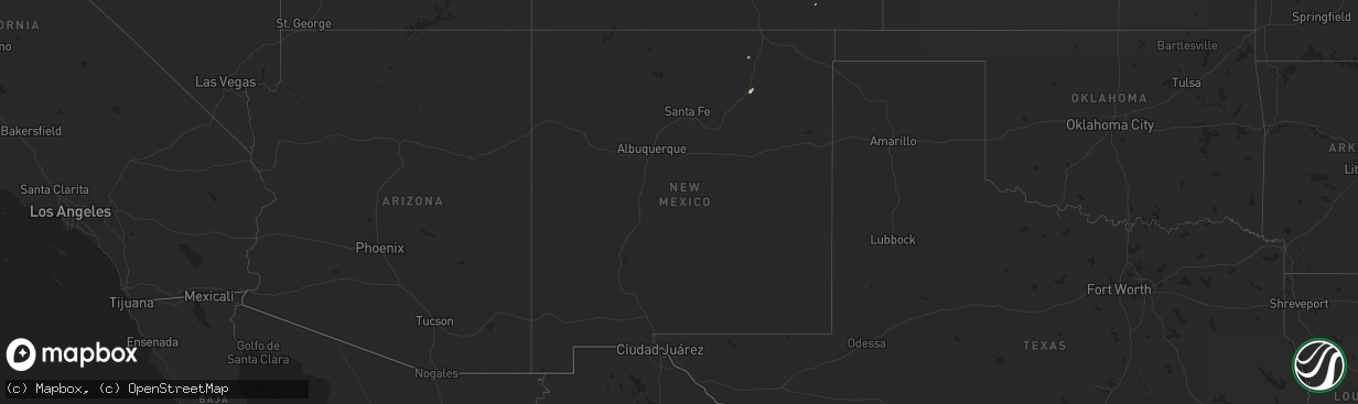 Hail map in New Mexico on July 29, 2025