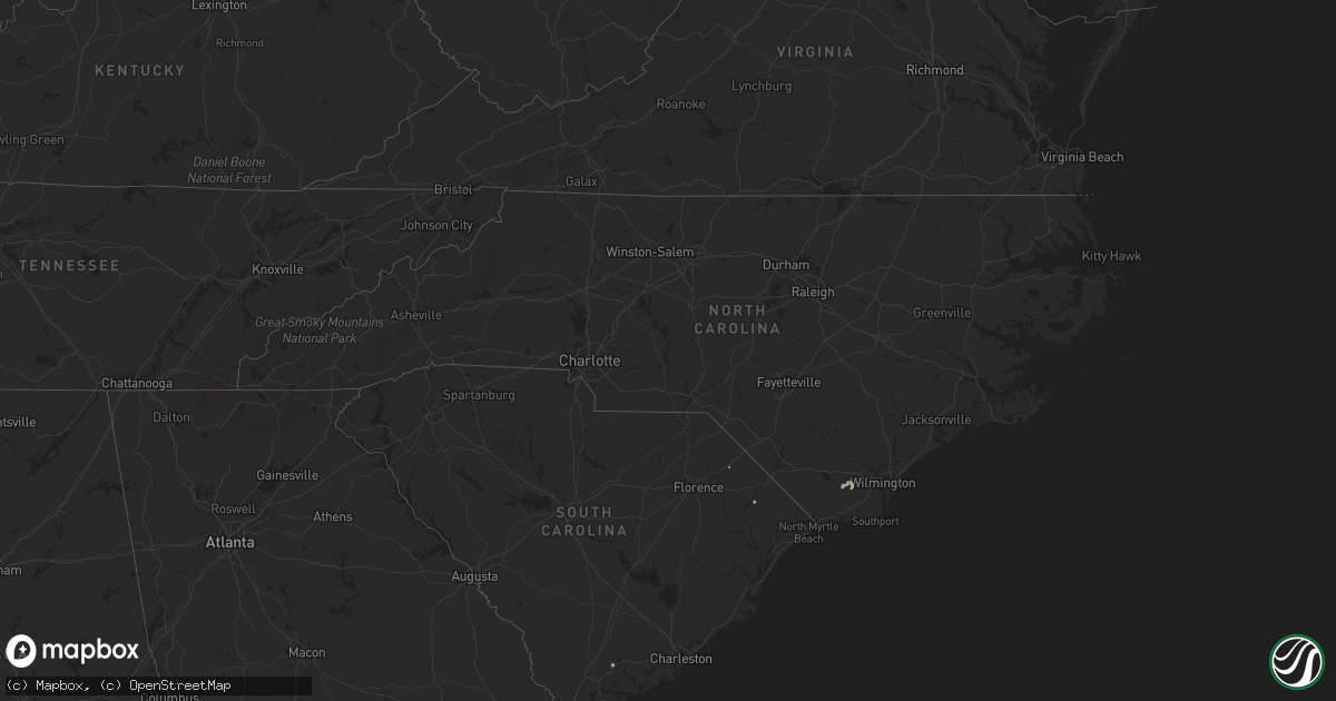 Hail map in North Carolina on July 29, 2025