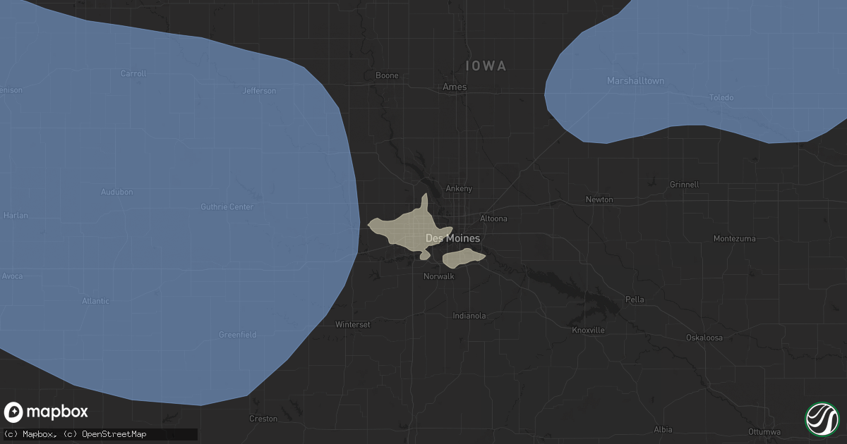 Hail map in Urbandale, IA on July 29, 2025