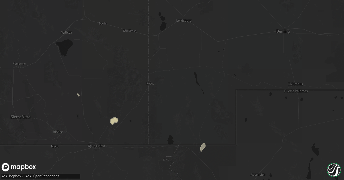 Hail map in Animas, NM on July 29, 2026
