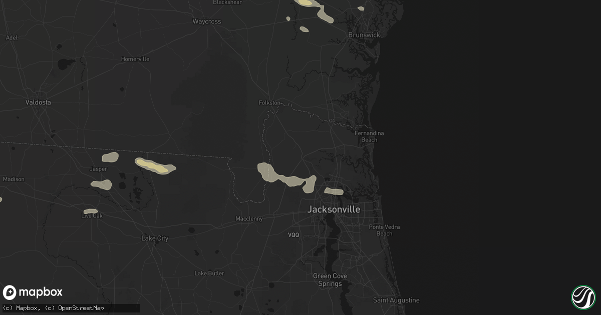 Hail map in Callahan, FL on July 29, 2026