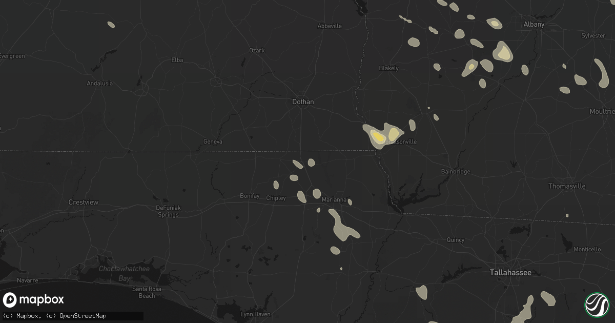 Hail map in Campbellton, FL on July 29, 2026