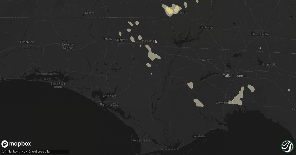 Hail map in Clarksville, FL on July 29, 2026