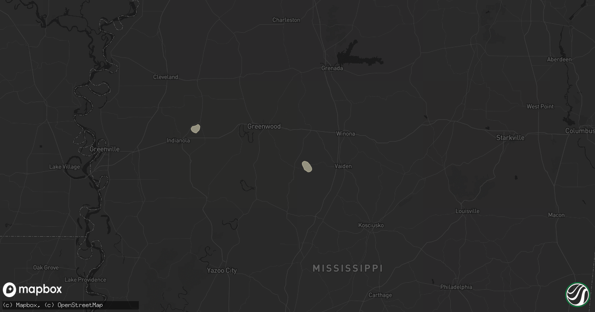 Hail map in Coila, MS on July 29, 2026