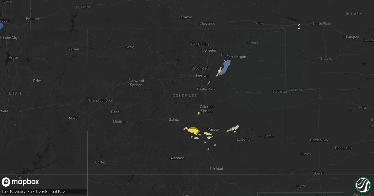 Hail map in Colorado on July 29, 2026