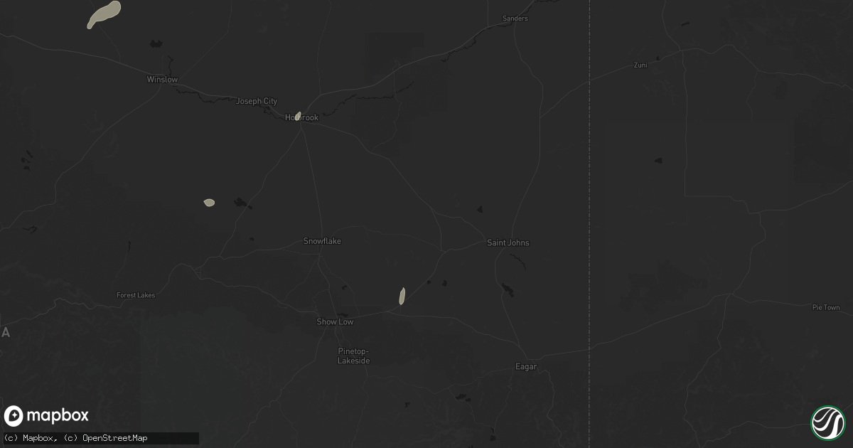Hail map in Concho, AZ on July 29, 2026