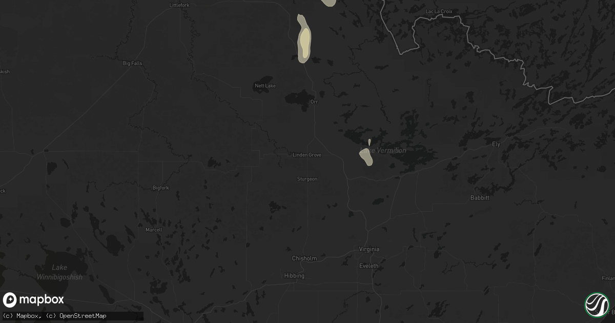 Hail map in Cook, MN on July 29, 2026