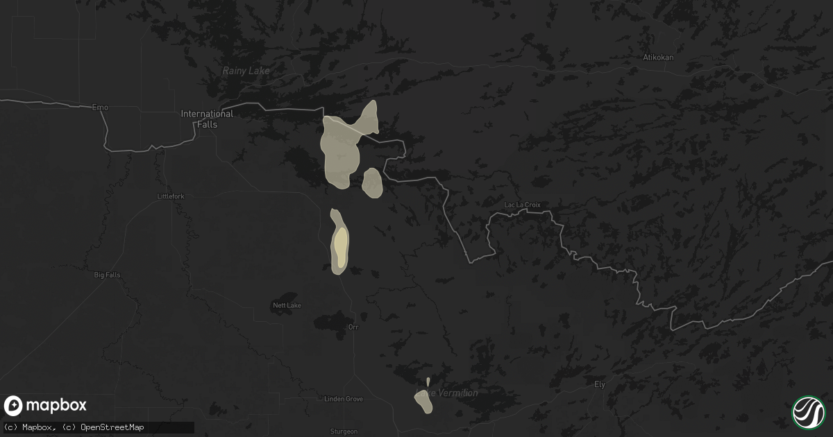 Hail map in Crane Lake, MN on July 29, 2026