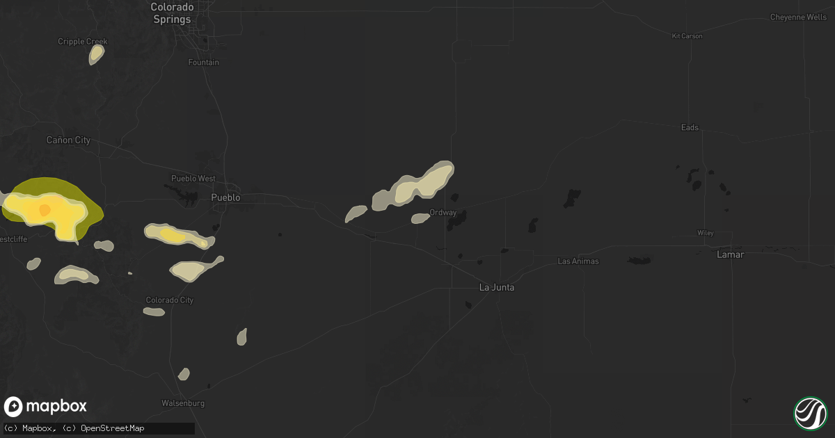 Hail map in Crowley, CO on July 29, 2026