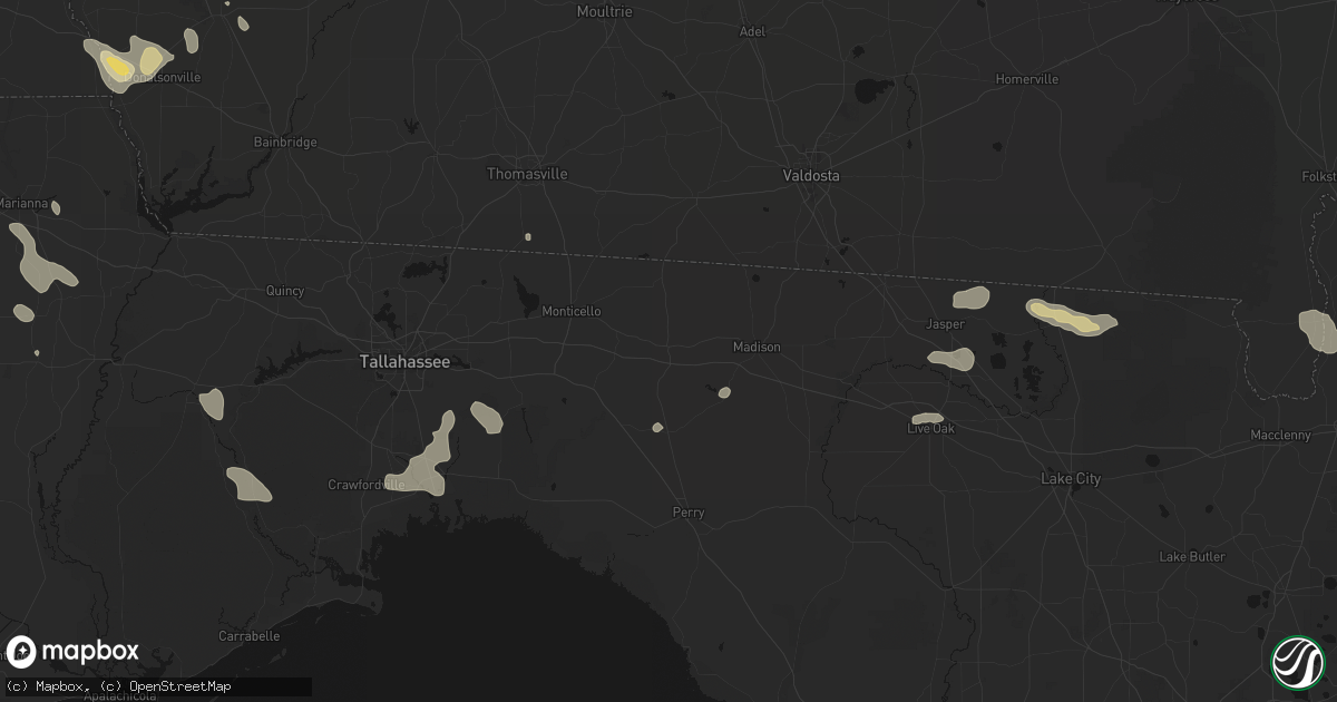 Hail map in Greenville, FL on July 29, 2026