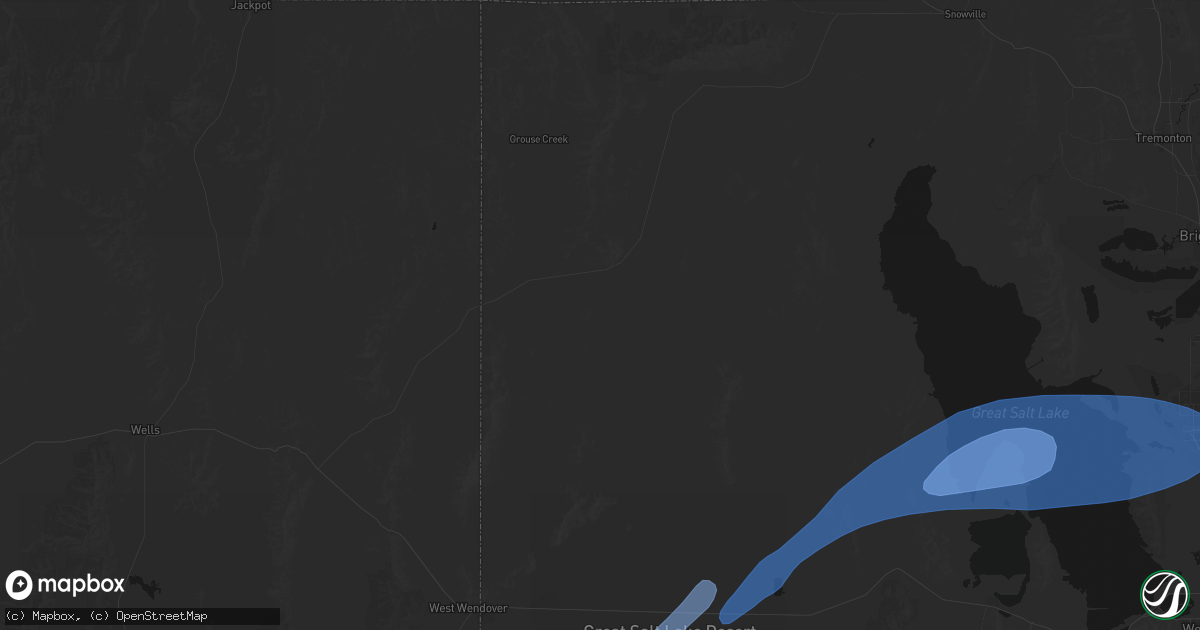 Hail map in Grouse Creek, UT on July 29, 2026