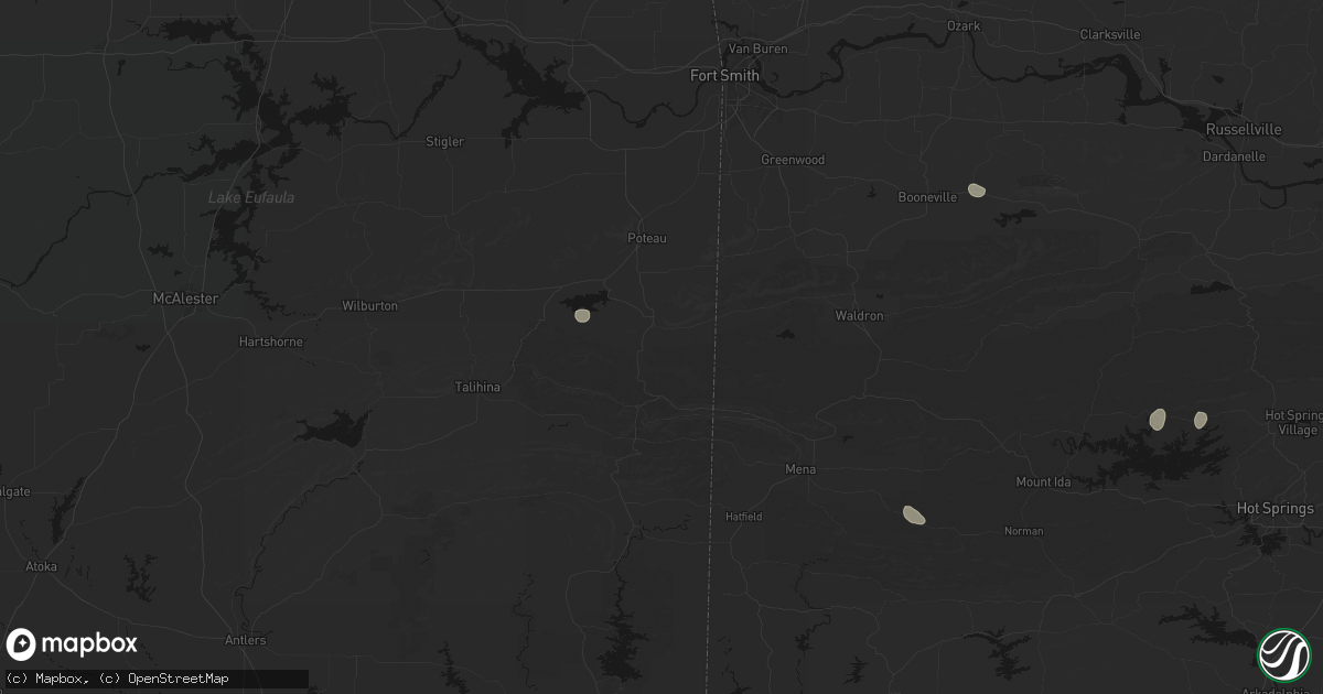 Hail map in Heavener, OK on July 29, 2026