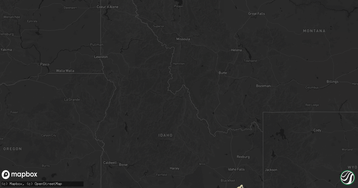 Hail map in Idaho on July 29, 2026