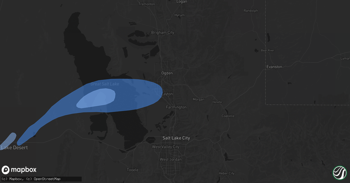 Hail map in Layton, UT on July 29, 2026