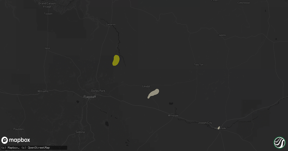 Hail map in Leupp, AZ on July 29, 2026