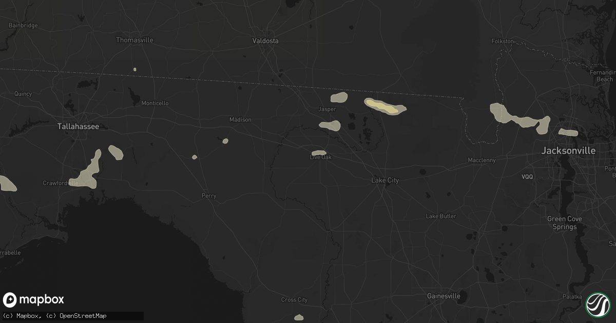 Hail map in Live Oak, FL on July 29, 2026