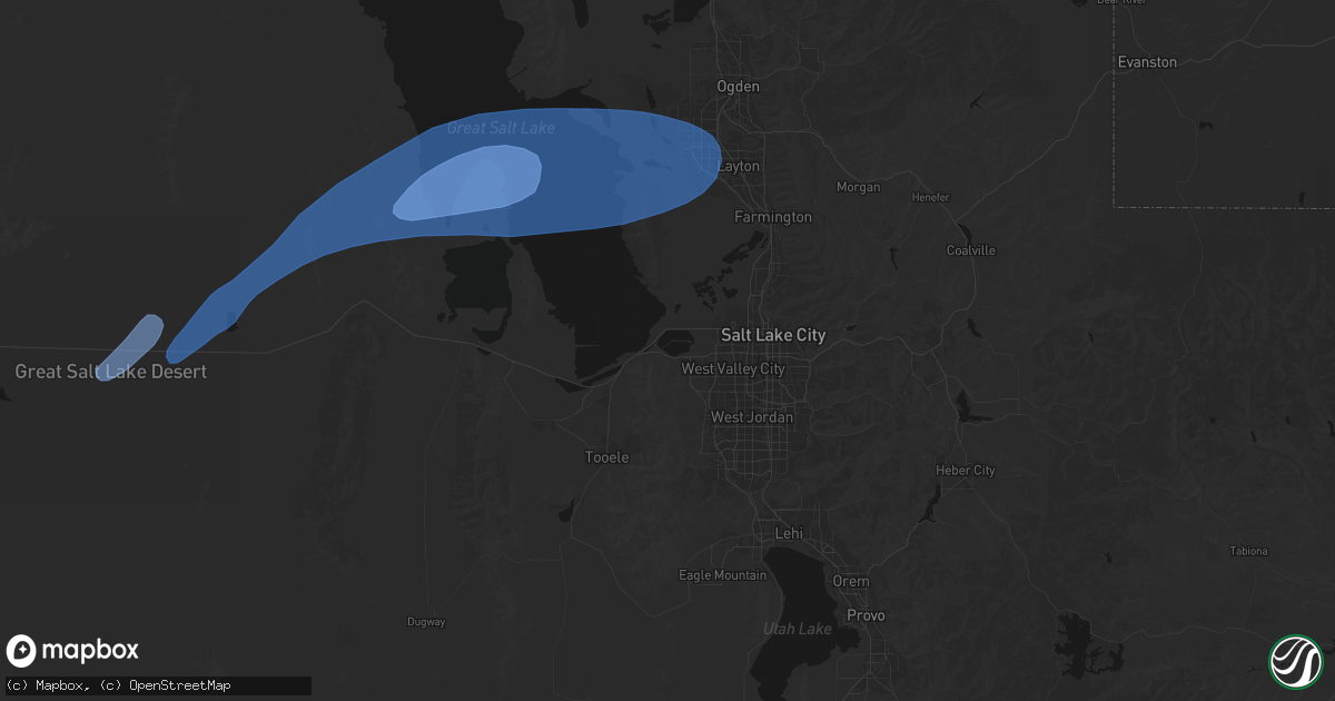 Hail map in Magna, UT on July 29, 2026