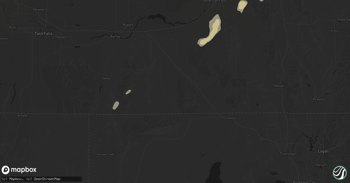 Hail map in Malta, ID on July 29, 2026
