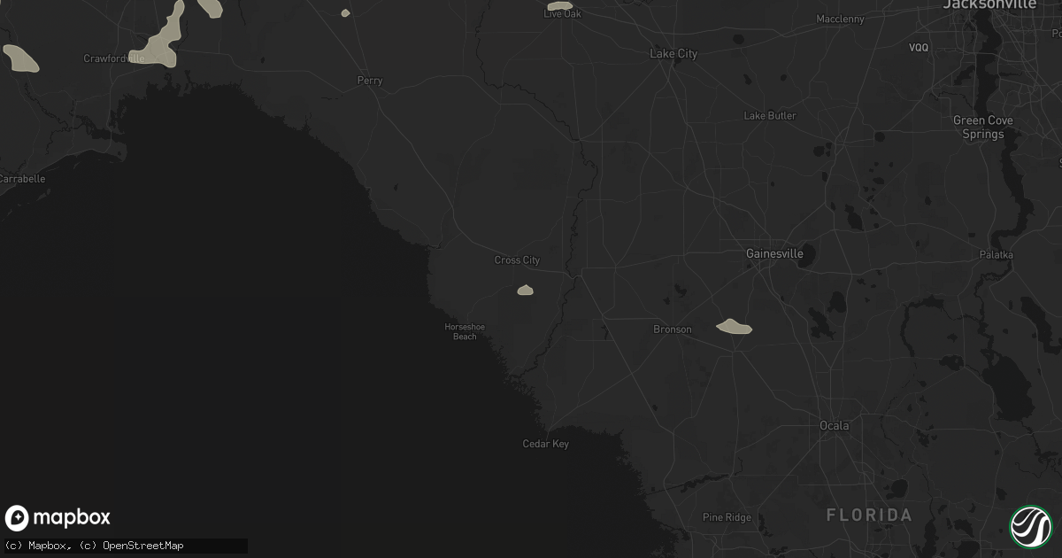 Hail map in Old Town, FL on July 29, 2026