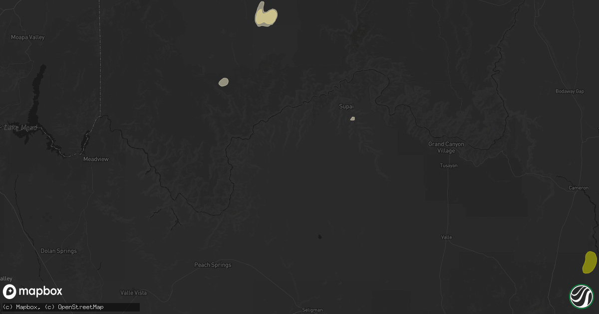 Hail map in Supai, AZ on July 29, 2026