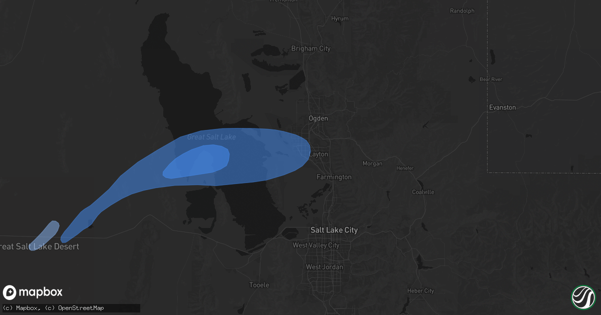 Hail map in Syracuse, UT on July 29, 2026
