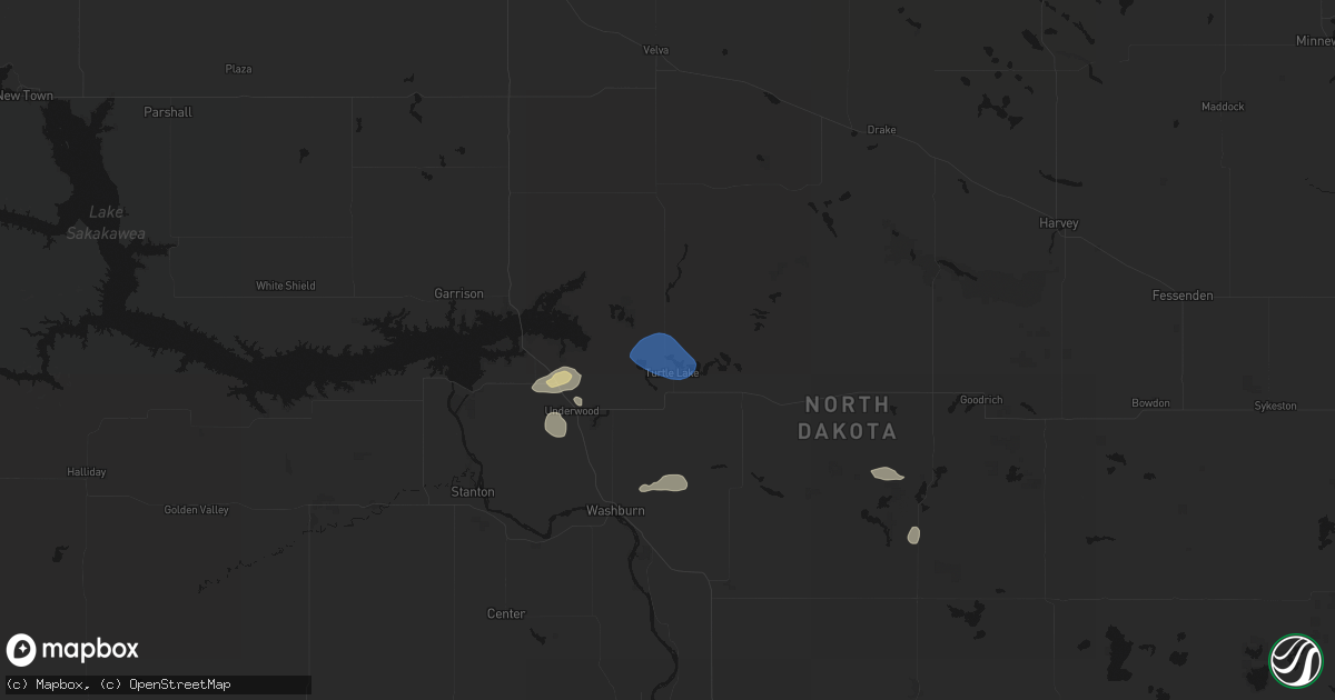 Hail map in Turtle Lake, ND on July 29, 2026