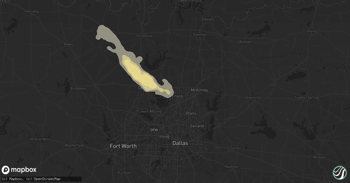 Hail map in Frisco, TX on July 30, 2014