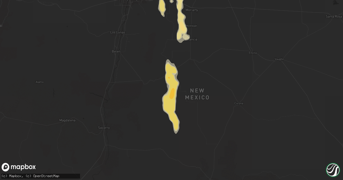Hail map in Mountainair, NM on July 30, 2014